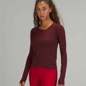 Lululemon Run Swiftly Race Length 2.0 Red Merlot 6!